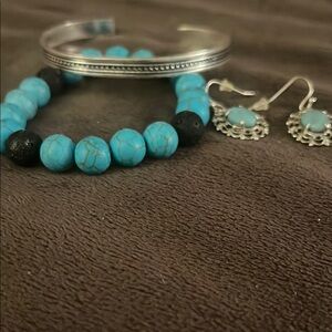 Turquoise and Silver Jewelry Set